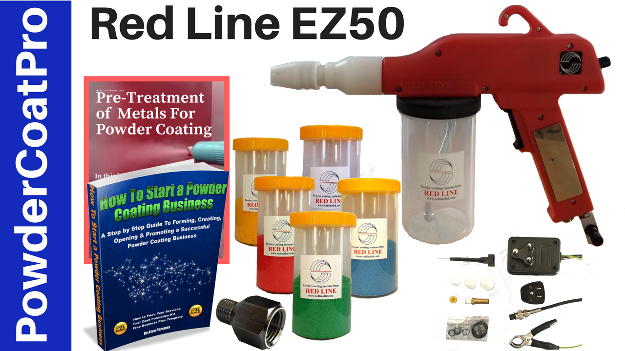 Red Line EZ50 Powder Coating Gun - POWDER COAT PRO (855-445-9660)